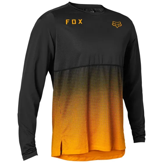 Ver más sobre Indumentarias remera FOX Flexair LS Jersey Negra con dorado, Argentina